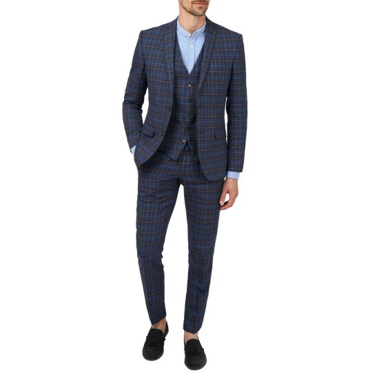 Limehaus Check Slim Fit Suit Jacket For Male 2 Limehaus Check Slim Fit Suit Jacket For Male - Image 2