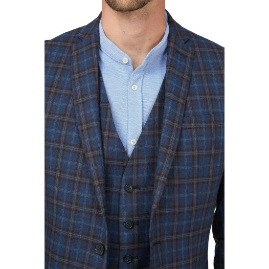 Limehaus Check Slim Fit Suit Jacket For Male 4 Limehaus Check Slim Fit Suit Jacket For Male - Image 4