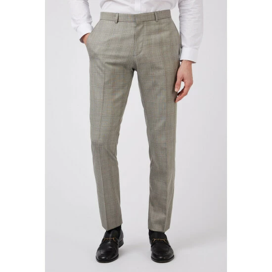 Limehaus Check Slim Fit Trousers For Male 4 Limehaus Check Slim Fit Trousers For Male - Image 4