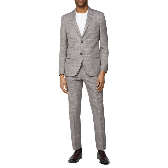 Limehaus Tonal Check Slim Fit Suit Jacket For Male 2 Limehaus Tonal Check Slim Fit Suit Jacket For Male - Image 2