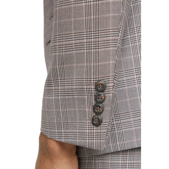 Limehaus Tonal Check Slim Fit Suit Jacket For Male 5 Limehaus Tonal Check Slim Fit Suit Jacket For Male - Image 5