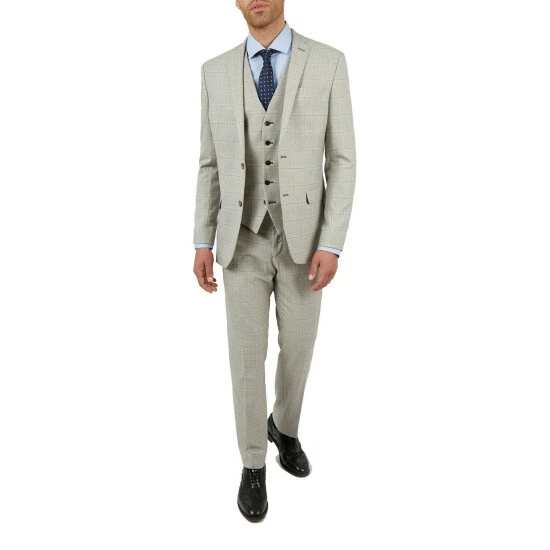 Limehaus Check Slim Suit For Male 2 Limehaus Check Slim Suit For Male - Image 2