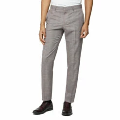 Limehaus Tonal Check Suit Trousers For Male