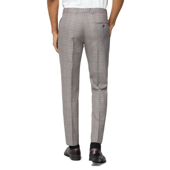 Limehaus Tonal Check Suit Trousers For Male 2 Limehaus Tonal Check Suit Trousers For Male - Image 2