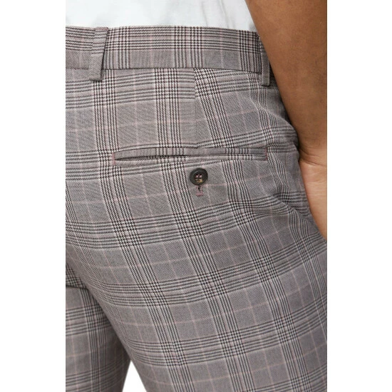Limehaus Tonal Check Suit Trousers For Male 3 Limehaus Tonal Check Suit Trousers For Male - Image 3