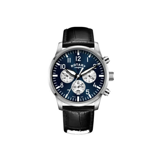 Rotary Gs_Pilot E Stainless Steel Classic Analogue Quartz Watch - Gs00681/05 For Male 1 Rotary Gs_Pilot E Stainless Steel Classic Analogue Quartz Watch - Gs00681/05 For Male