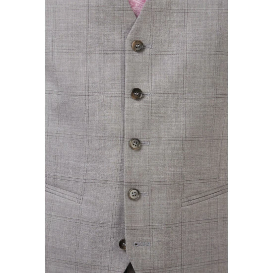 Limehaus Windowpane Waistcoat For Male 3 Limehaus Windowpane Waistcoat For Male - Image 3