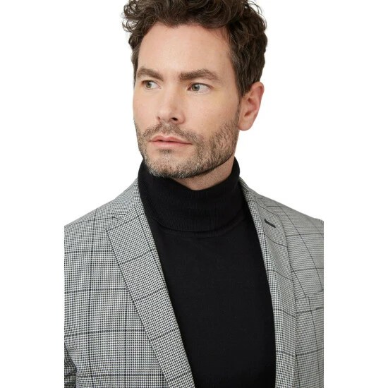 Limehaus Puppytooth Windowpane Jacket For Male 3 Limehaus Puppytooth Windowpane Jacket For Male - Image 3