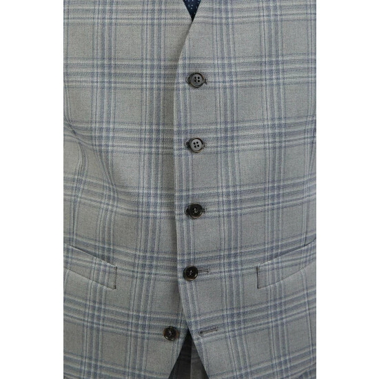 Limehaus Check Waistcoat For Male 3 Limehaus Check Waistcoat For Male - Image 3
