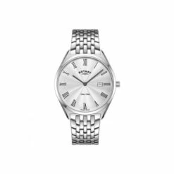 Rotary Ultra Slim Stainless Steel Classic Analogue Quartz Watch - Gb08010/01 For Male