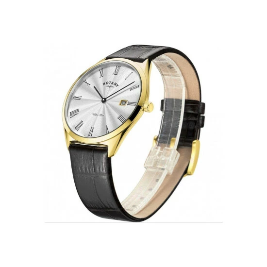 Rotary Ultra Slim Stainless Steel Classic Analogue Quartz Watch - Gs08013/01 For Male 2 Rotary Ultra Slim Stainless Steel Classic Analogue Quartz Watch - Gs08013/01 For Male - Image 2