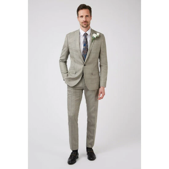 Limehaus Check Slim Jacket For Male 2 Limehaus Check Slim Jacket For Male - Image 2