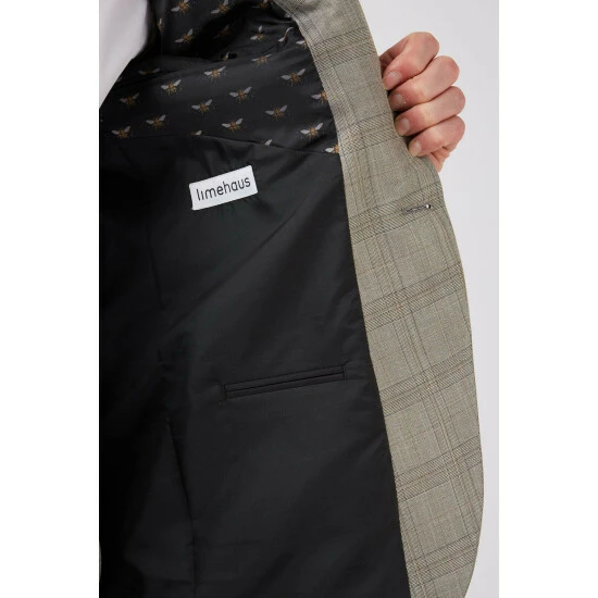 Limehaus Check Slim Jacket For Male 6 Limehaus Check Slim Jacket For Male - Image 6
