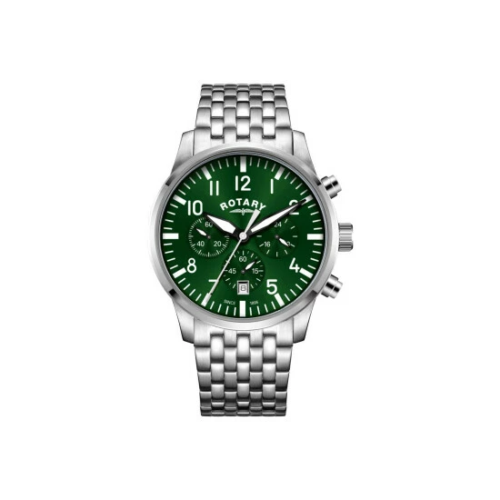 Rotary Gb_Pilot C Stainless Steel Classic Analogue Quartz Watch - Gb00681/24 For Male 2 Rotary Gb_Pilot C Stainless Steel Classic Analogue Quartz Watch - Gb00681/24 For Male - Image 2