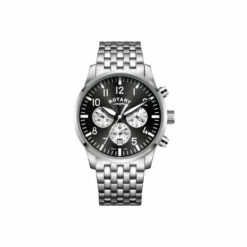 Rotary Gb_Pilot B Stainless Steel Classic Analogue Quartz Watch - Gb00681/04 For Male