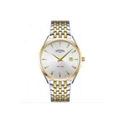 Rotary Ultra Slim Stainless Steel Classic Analogue Quartz Watch - Gb08011/02 For Male