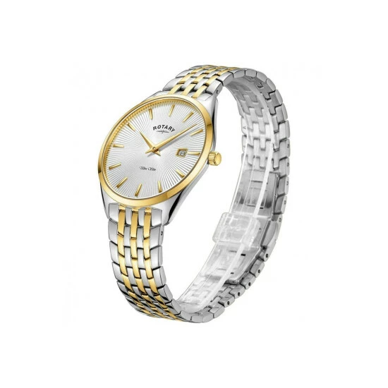 Rotary Ultra Slim Stainless Steel Classic Analogue Quartz Watch - Gb08011/02 For Male 2 Rotary Ultra Slim Stainless Steel Classic Analogue Quartz Watch - Gb08011/02 For Male - Image 2