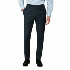 Limehaus Tonal Check Slim Trousers For Male