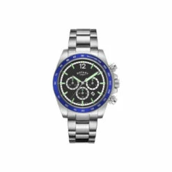 Rotary Henley Stainless Steel Classic Analogue Quartz Watch - Gb05440/72 For Male