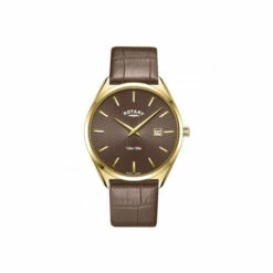 Rotary Ultra Slim Plated Stainless Steel Classic Analogue Watch - Gs08013/49 For Male