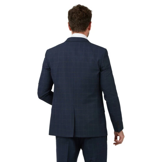 Limehaus Windowpane Check Jacket For Male 3 Limehaus Windowpane Check Jacket For Male - Image 3
