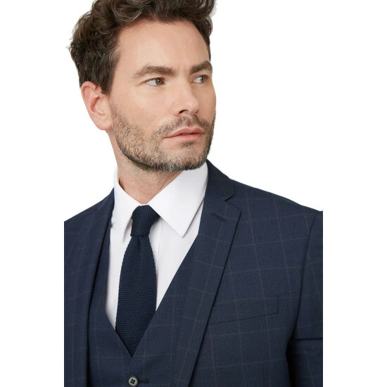 Limehaus Windowpane Check Jacket For Male 4 Limehaus Windowpane Check Jacket For Male - Image 4