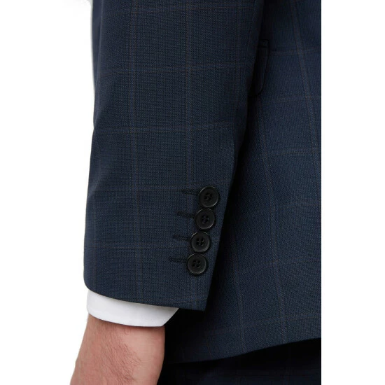 Limehaus Windowpane Check Jacket For Male 5 Limehaus Windowpane Check Jacket For Male - Image 5